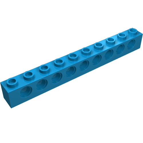 Part 2730 - Technic, Brick 1 x 10 with Holes - De BrickPlaats