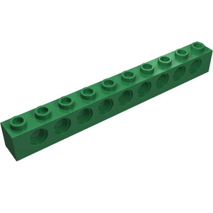 Part 2730 - Technic, Brick 1 x 10 with Holes - De BrickPlaats