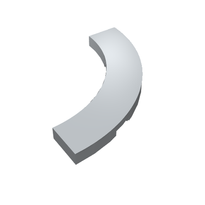 Part 27507 - Tile, Round Corner 4 x 4 Macaroni Wide - De BrickPlaats