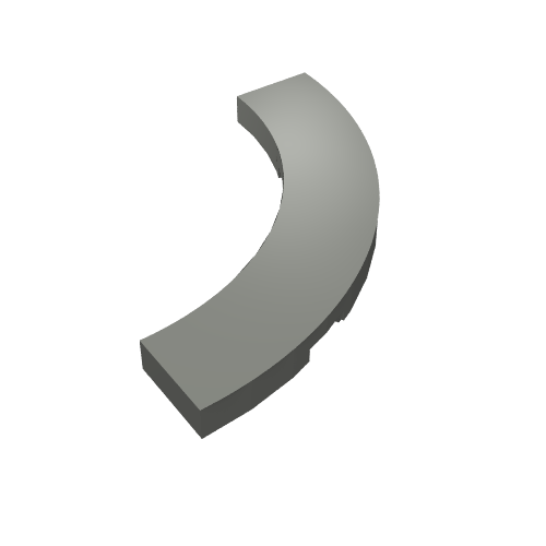 Part 27507 - Tile, Round Corner 4 x 4 Macaroni Wide - De BrickPlaats