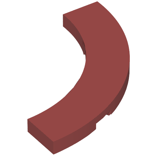 Part 27507 - Tile, Round Corner 4 x 4 Macaroni Wide - De BrickPlaats