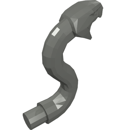 Part 28588 - Snake Head with Open Mouth, Fangs and Curved Neck with Bar - De BrickPlaats
