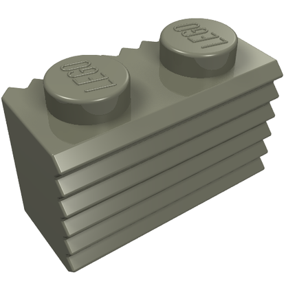 Part 2877 - Brick, Modified 1 x 2 with Grille / Fluted Profile - De BrickPlaats