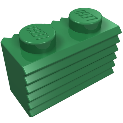 Part 2877 - Brick, Modified 1 x 2 with Grille / Fluted Profile - De BrickPlaats