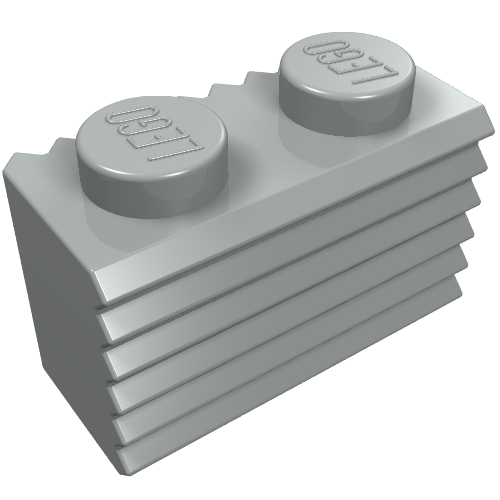 Part 2877 - Brick, Modified 1 x 2 with Grille / Fluted Profile - De BrickPlaats