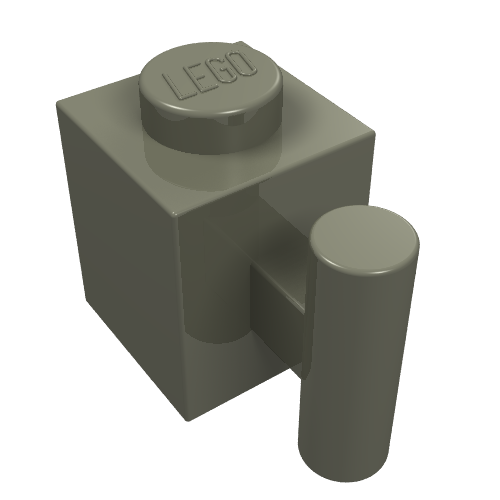 Part 2921 - Brick, Modified 1 x 1 with Bar Handle - De BrickPlaats