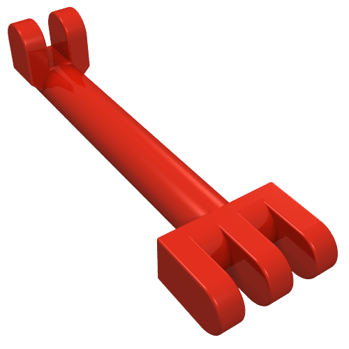 Part 2923 - Hinge Bar 2.5L with 2 and 3 Fingers on Ends (Pantograph Shoe Holder) - De BrickPlaats