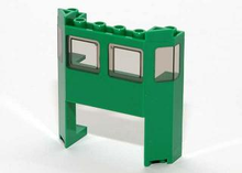 Part 2924bpb02 - Train Front 2 x 6 x 5 1/3 with 1 x 4 x 2 Cutout and Window with Molded Trans-Brown Glass Pattern - De BrickPlaats