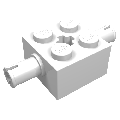 Part 30000 - Brick, Modified 2 x 2 with Pins and Axle Hole - De BrickPlaats