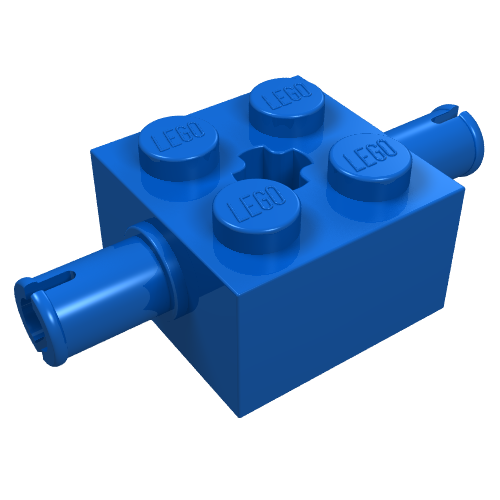 Part 30000 - Brick, Modified 2 x 2 with Pins and Axle Hole - De BrickPlaats