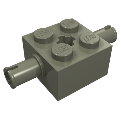 Part 30000 - Brick, Modified 2 x 2 with Pins and Axle Hole - De BrickPlaats