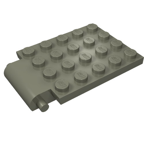 Part 30042 - Plate, Modified 4 x 5 with Trap Door Hinge - De BrickPlaats