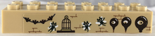 Part 3007pb16 - Brick 2 x 8 with Bats, Bricks, Cage and Pixies Pattern (Sticker) - Set 71043 - De BrickPlaats