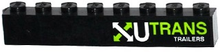 Part 3008pb141R - Brick 1 x 8 with White and Lime Arrows and 'U TRANS TRAILERS' Pattern Model Right Side (Sticker) - Set 60085 - De BrickPlaats
