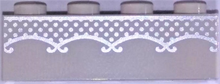 Part 3010pb282 - Brick 1 x 4 with Silver Lace Pattern (BrickHeadz Bride Torso) - De BrickPlaats