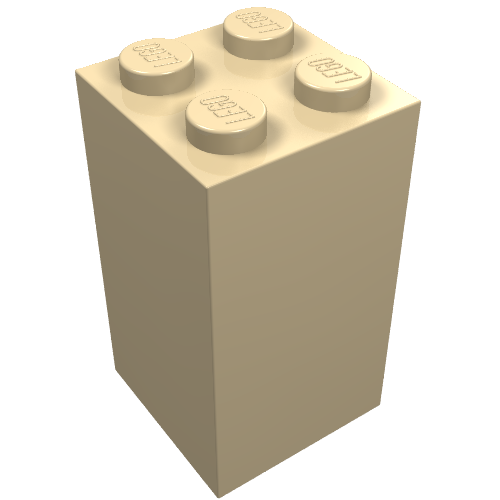 Part 30145 - Brick 2 x 2 x 3 - De BrickPlaats