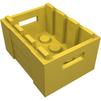 Part 30150 - Container, Crate 3 x 4 x 1 2/3 with Handholds - De BrickPlaats