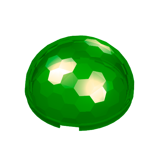 Part 30208 - Cylinder Hemisphere 4 x 4 Multifaceted - De BrickPlaats