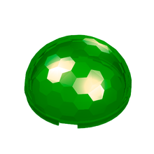 Part 30208 - Cylinder Hemisphere 4 x 4 Multifaceted - De BrickPlaats