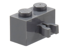 Part 30237a - Brick, Modified 1 x 2 with Split U Clip Thick (Vertical Grip) - De BrickPlaats