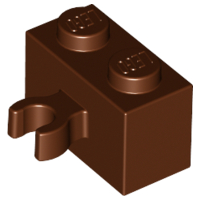 Part 30237b - Brick, Modified 1 x 2 with Open O Clip Thick (Vertical Grip) - De BrickPlaats