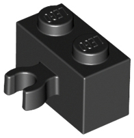 Part 30237b - Brick, Modified 1 x 2 with Open O Clip Thick (Vertical Grip) - De BrickPlaats