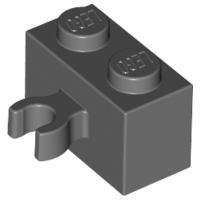 Part 30237b - Brick, Modified 1 x 2 with Open O Clip Thick (Vertical Grip) - De BrickPlaats