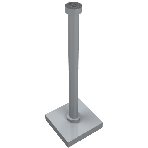 Part 30256 - Support 2 x 2 x 5 Bar on Tile Base with Solid Stud and Stop Ring - De BrickPlaats