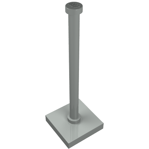 Part 30256 - Support 2 x 2 x 5 Bar on Tile Base with Solid Stud and Stop Ring - De BrickPlaats