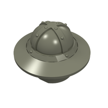 Part 30273 - Minifigure, Headgear Helmet Castle with Chin Guard and Broad Brim - De BrickPlaats