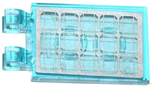 Part 30350bpb032 - Tile, Modified 2 x 3 with 2 Open O Clips with Silver Solar Panel Pattern (Sticker) - Sets 60036 / 60078 / 60080 - De BrickPlaats