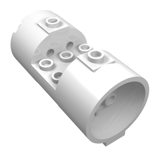Part 30360 - Cylinder 3 x 6 x 2 2/3 Horizontal - Round Connections Between Interior Studs - De BrickPlaats