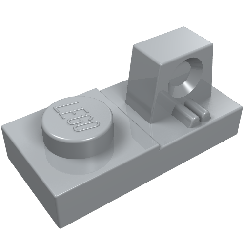 Part 30383 - Hinge Plate 1 x 2 Locking with 1 Finger on Top - De BrickPlaats