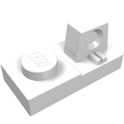 Part 30383 - Hinge Plate 1 x 2 Locking with 1 Finger on Top - De BrickPlaats