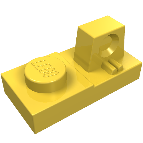 Part 30383 - Hinge Plate 1 x 2 Locking with 1 Finger on Top - De BrickPlaats