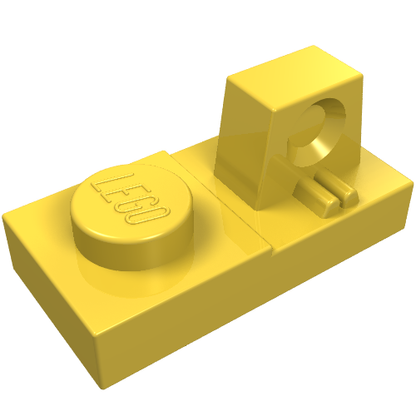 Part 30383 - Hinge Plate 1 x 2 Locking with 1 Finger on Top - De BrickPlaats