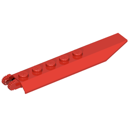 Part 30407 - Hinge Plate 1 x 8 with Angled Side Extensions, 9 Teeth and Rounded Plate Underside - De BrickPlaats