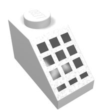 Part 3040p32 - Slope 45 2 x 1 with Keypad with Black Buttons Pattern - De BrickPlaats
