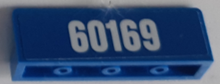 Part 30413pb084 - Panel 1 x 4 x 1 with White '60169' Pattern (Sticker) - Set 60169 - De BrickPlaats