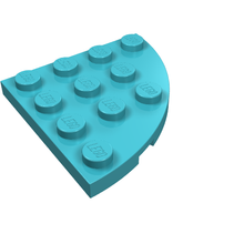 Part 30565 - Plate, Round Corner 4 x 4 - De BrickPlaats