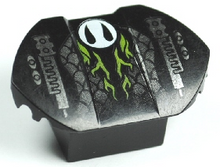 Part 30600pb02 - Brick, Modified 2 x 2 No Studs, Sloped with Flared Wings and Snake Pattern - De BrickPlaats