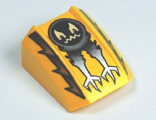 Part 30602pb027 - Slope, Curved 2 x 2 Lip with Face and Claws Pattern (Ghost) - De BrickPlaats