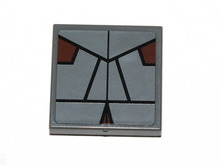 Part 3068pb0595 - Tile 2 x 2 with SW Sith Pattern (Sticker) - Set 7957 - De BrickPlaats