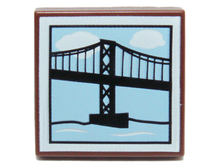 Part 3068pb0674 - Tile 2 x 2 with Suspension Bridge Pattern - De BrickPlaats