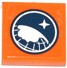 Part 3068pb0857 - Tile 2 x 2 with Arctic Explorer Logo Pattern (Sticker) - Set 60036 - De BrickPlaats