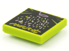 Part 3068pb1552 - Tile 2 x 2 with BeatBit Album Cover - Cone of Pastel Confetti Pattern - De BrickPlaats
