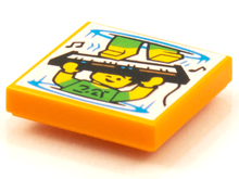 Part 3068pb1592 - Tile 2 x 2 with BeatBit Album Cover - Space Warp Keyboardist Pattern - De BrickPlaats