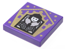 Part 3068pb1738 - Tile 2 x 2 with HP Chocolate Frog Card Olympe Maxime Pattern - De BrickPlaats