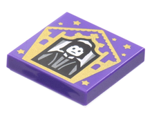 Part 3068pb1744 - Tile 2 x 2 with HP Chocolate Frog Card Severus Snape Pattern - De BrickPlaats