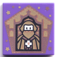 Part 3068pb1745 - Tile 2 x 2 with HP Chocolate Frog Card Godric Gryffindor Pattern - De BrickPlaats